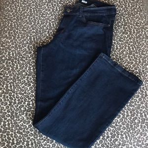 Dark Wash Denim Boot Cut Lee Jeans Curvy 16 Medium